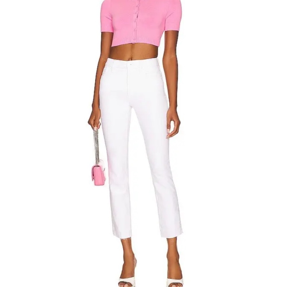 Good American Good Straight Raw Hem Jeans / White / Women’s size 4/27